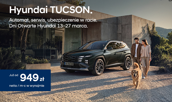 Elektryczny czy benzynowy? Tak! TUCSON Plug-in Hybrid
z atrakcyjną ratą. Już od 1170 zł netto/mies. Sprawdź.