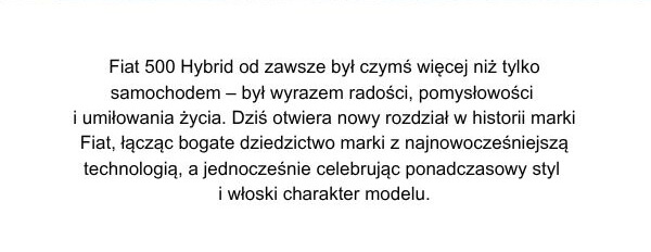 Fiat 500 Hybrid od zawsze był czymś więcej niż tylko samochodem