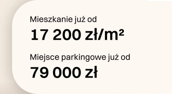 Mieszkanie już od 17200 za m2