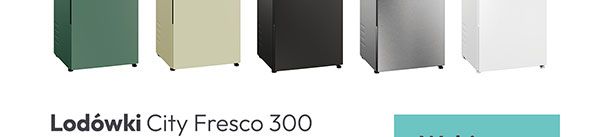 Lodówki City Fresco 300 w różnych kolorach