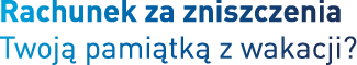 Rachunek za zniszczenia, Twoją pamiątką z wakacji?
