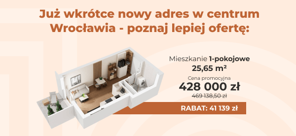 Mieszkanie 1 pok od 428 000zl