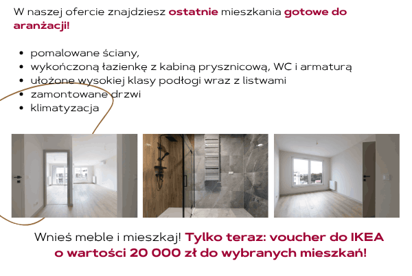 Mieszkania gotowe do aranżacji - voucher IKEA