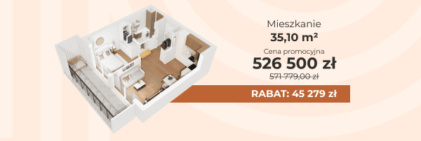 Mieszkanie 35,1m2 za 526 500zł
